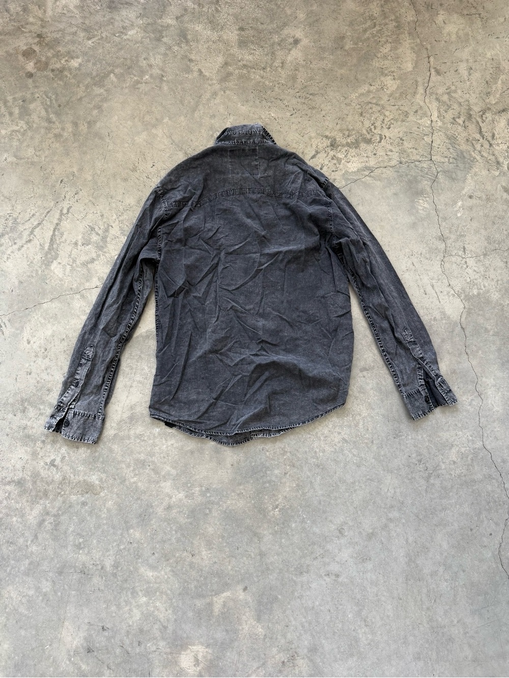 Machine Gray Washed Jean Jacket - Picture 9 of 10